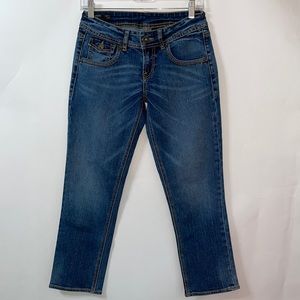 Buffalo David Bitton Size 26 Pandora Low Rise Stretch Capri Denim Jeans